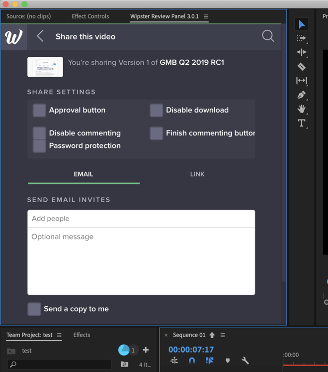 Wipster Adobe Review Panel