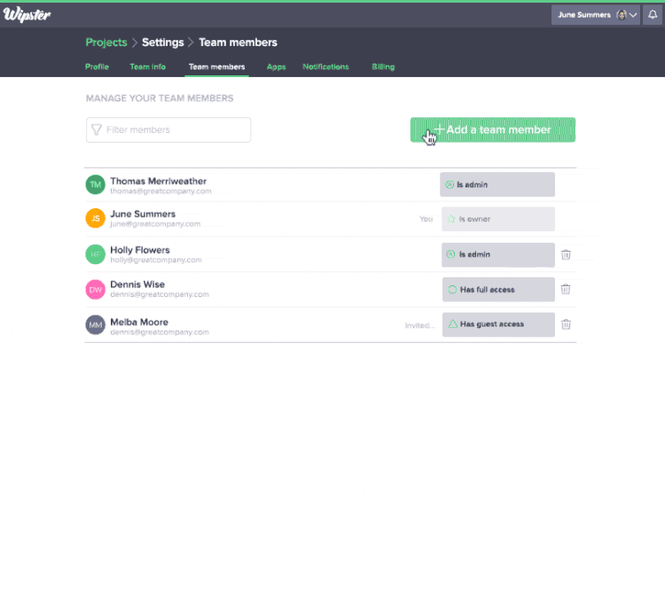 Wipster review and approval software for project management