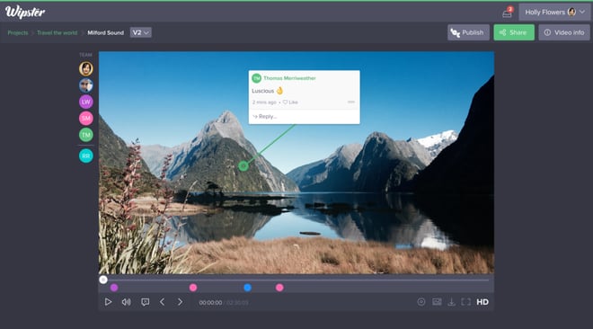 Wipster streamlines the video review and approval process