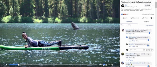 REI teaches Paddleboard on video
