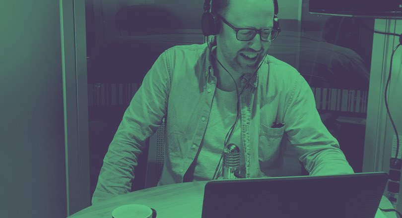 man wearing headphones