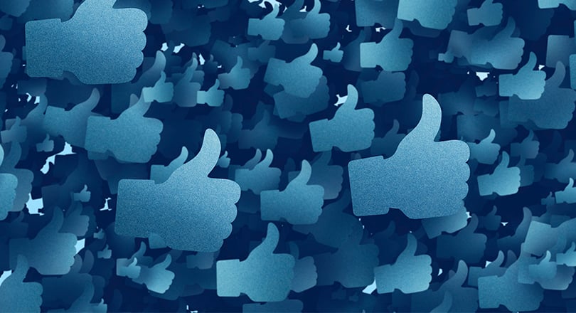 blue image on thumbs up