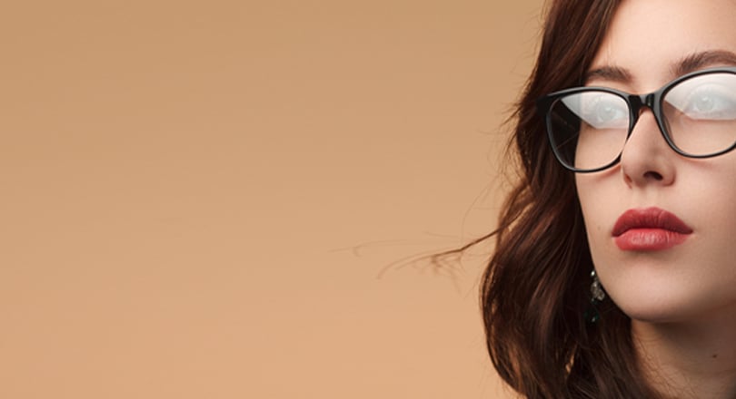 woman with glasses