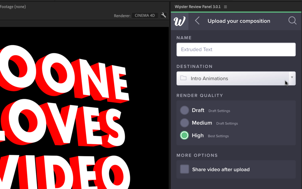 Sharing image wipster