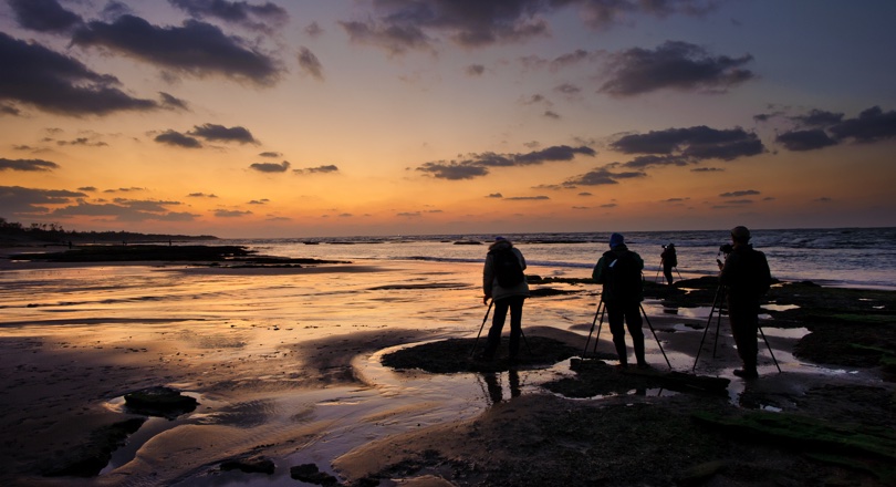 Video image on the beach 