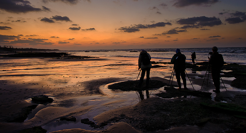 Beach at sunset