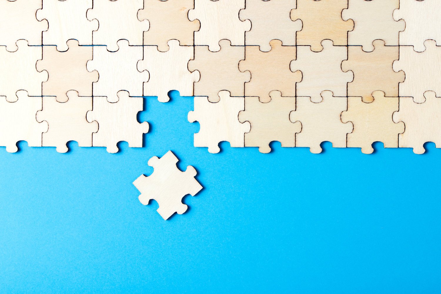 puzzle with blue 