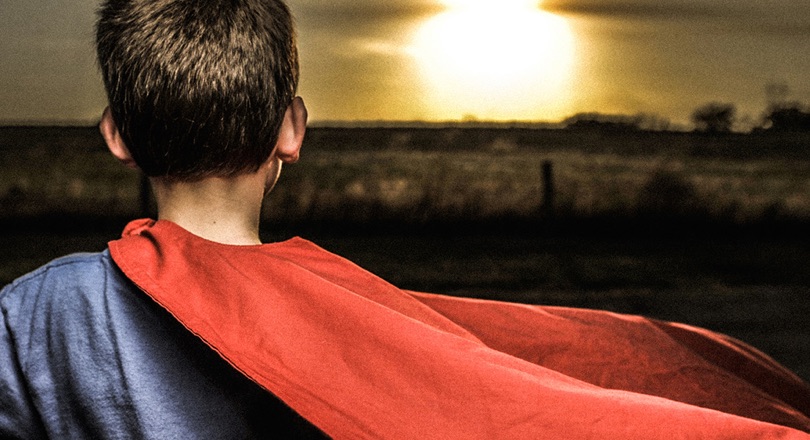 Boy with red cape