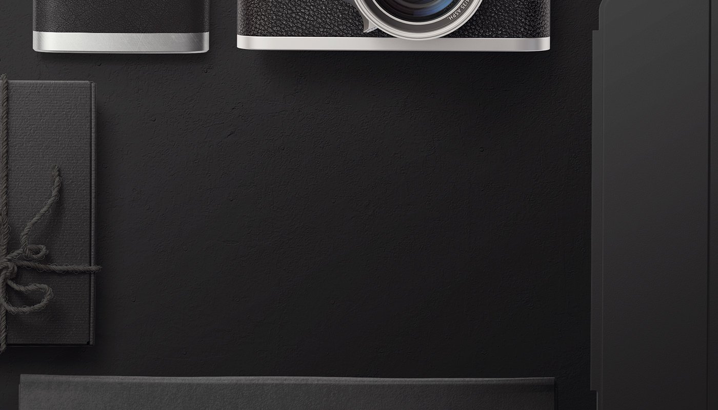 camera and black back ground