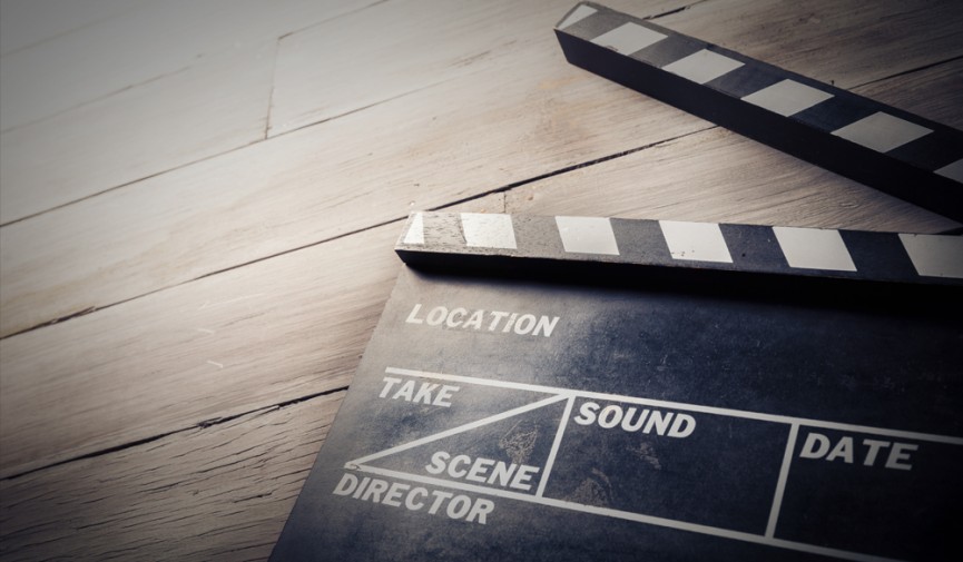 movie set clapperboard