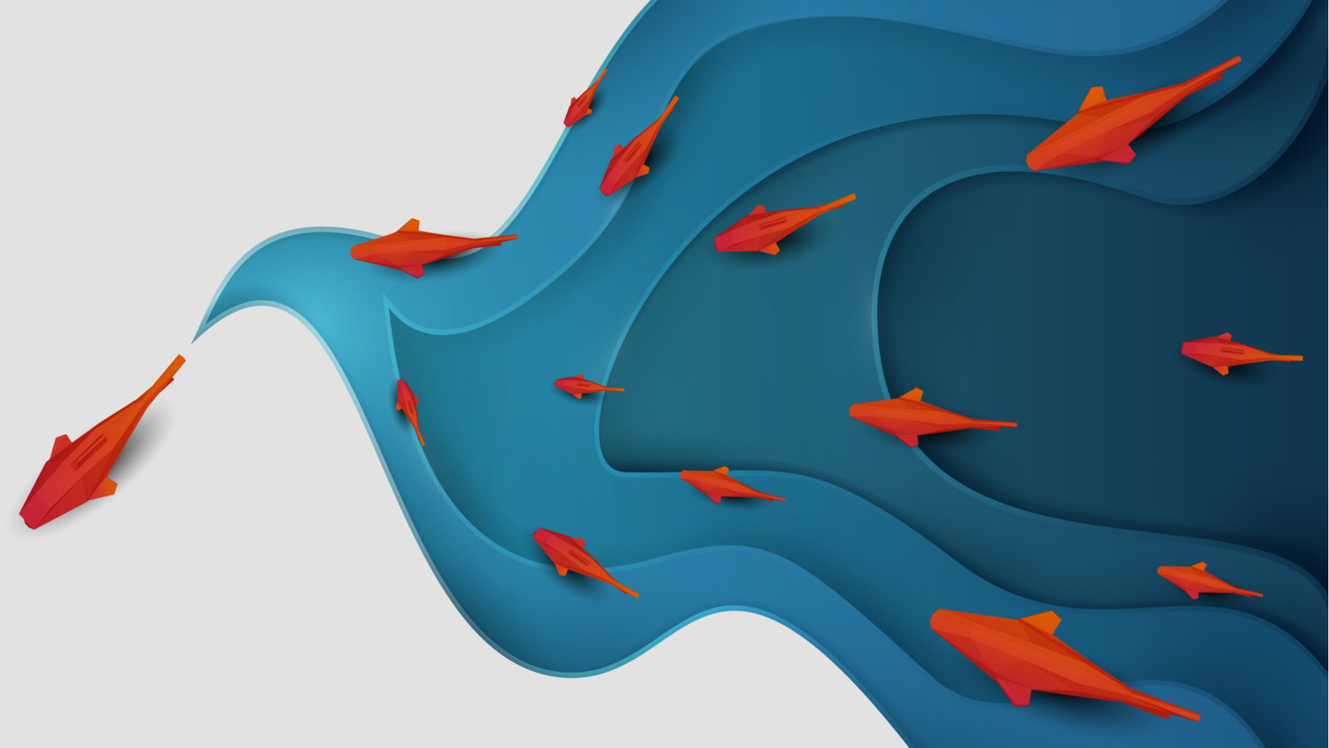 sharks merging cartoon