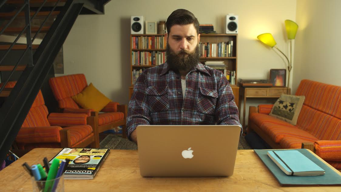 Man working at laptop